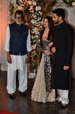 Aishwarya Rai Bachchan, Abhishek Bachchan, Amitabh Bachchan at Bipasha Basu and Karan Singh Grover